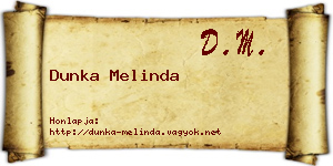 Dunka Melinda névjegykártya
