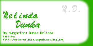 melinda dunka business card
